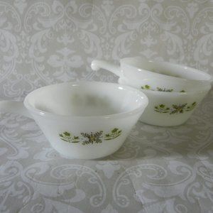 3 Anchor Hocking/Fire King Milk Glass Bowls